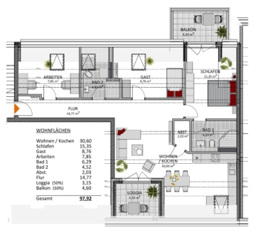 4-Zimmer Dachgeschosswohnung mit Balkon und Loggia – Ihre Eigentumswohnung oder Kapitalanlage! 51375 Leverkusen, Dachgeschosswohnung