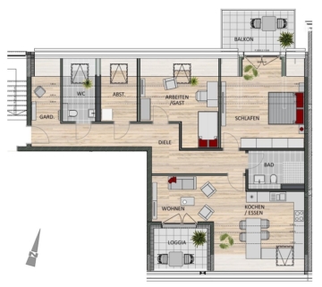 3-Zimmer Dachgeschosswohnung mit Balkon und Loggia – Ihre Eigentumswohnung oder Kapitalanlage! 51375 Leverkusen, Dachgeschosswohnung